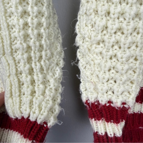 Vintage Ringer Cable Knit Crewneck Pullover Sweater - Picture 5 of 5